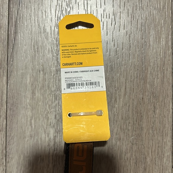 Carhartt Reflective Logo Nylon Duck Dog Collar Medium 12"-18" Brown NEW W/ Tag - Picture 3 of 4
